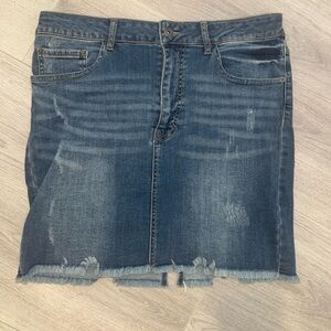 Wild Pearl Light Blue Denim Skirt